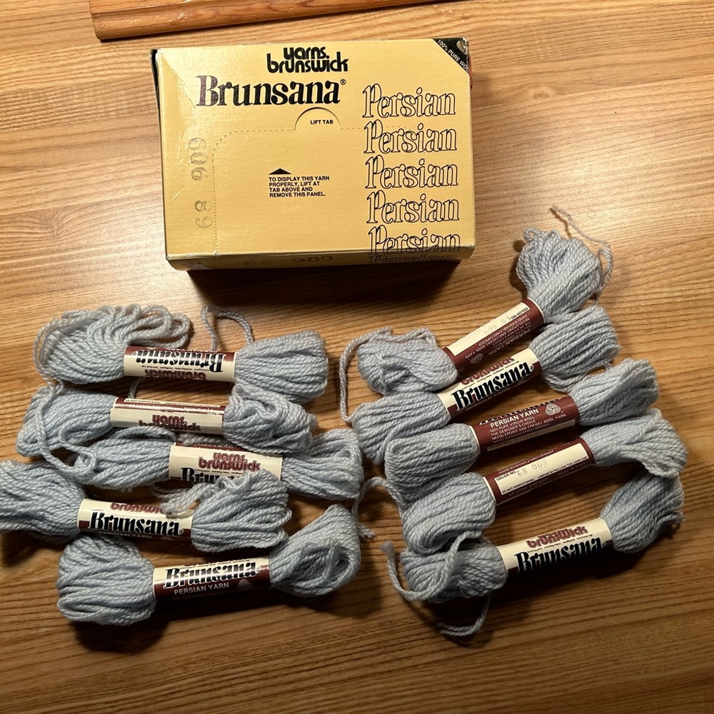 Wool Yarn Persian Brunsana Brunswick blue 10 skeins